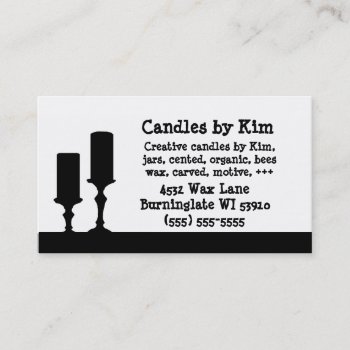 Candle Business Cards by GreenCannon at Zazzle