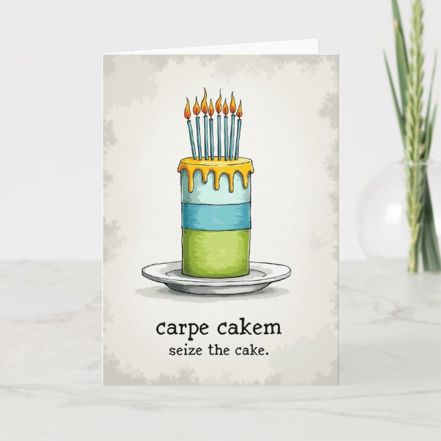 Candle Cake Birthday Card (Front)