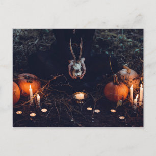 Candle Candlelight Ceremony Occult Creepy Dark Postcard