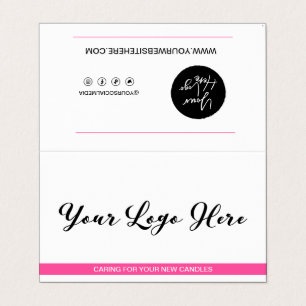 Candle Care & Customer Thanks Folded Business Card