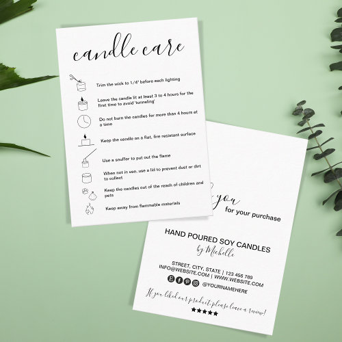 Handmade Shops will Love these Free Printable Drinkware Care Cards - My  Designs In the Chaos