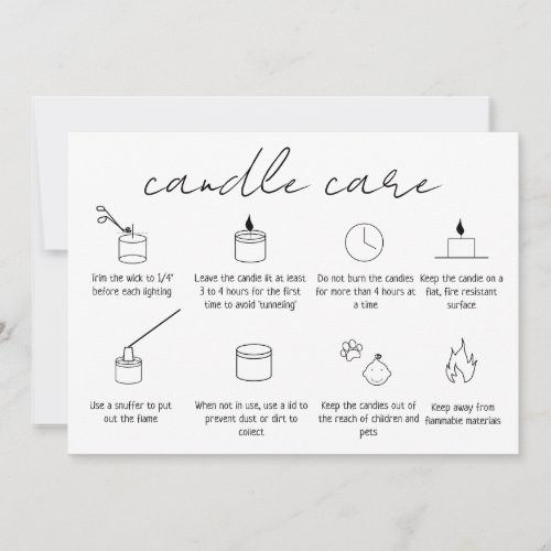 Candle Care Thank You Card Logo Simple Modern 