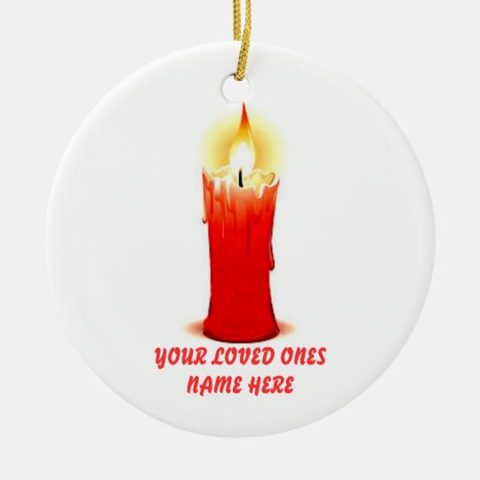 CANDLE, CERAMIC ORNAMENT