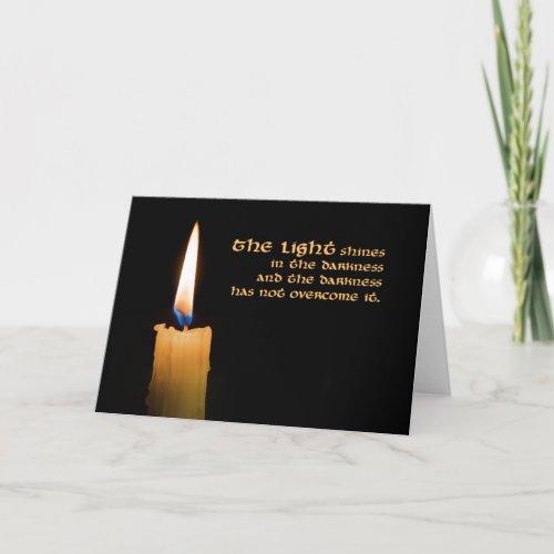 Candle Christmas Card blank inside