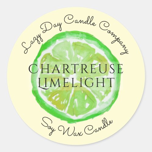 Candle Company Citrus Lime Packaging Sticker