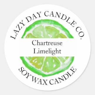 Candle Company Cute Lime Citrus Packaging Sticker