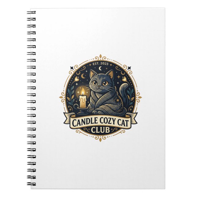 Candle Cozy Cat Cat Dad Gift Idea - Candle Cozy Ca Notebook (Front)
