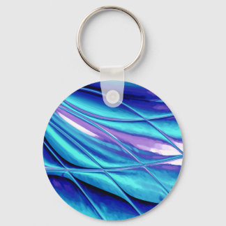 Candle Creation Blue Abstract Keychain
