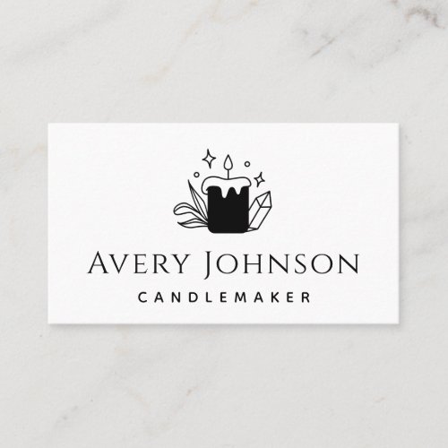 Candle  Crystal Jewel Candlemaker Classic White Business Card