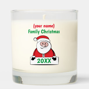 Candle Custom Family Christmas - add name/year