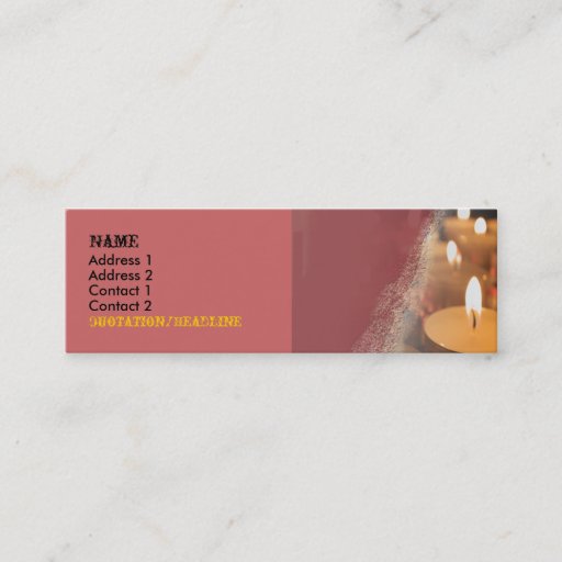 Customizable Candle Customisable Skinny Business Card