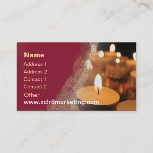 Customizable Candle Customisable Template Business Card Template
