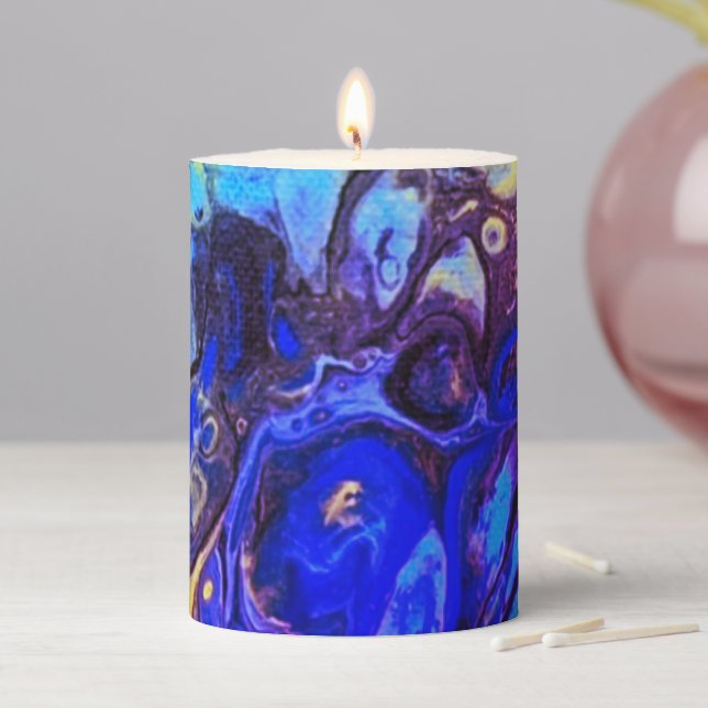 candle decorative with original art (In Situ)