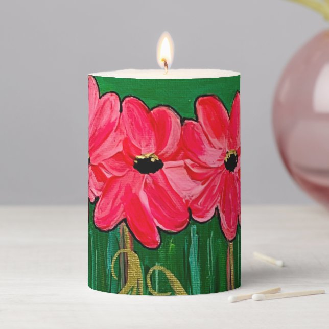 candle decorative with original art (In Situ)