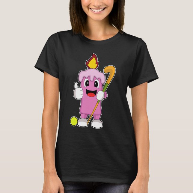 Candle Field hockey Hockey stick T-Shirt (Front)