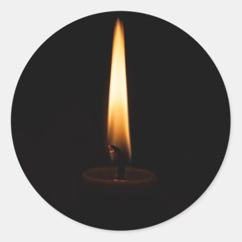 Candle Flame 2 Classic Round Sticker