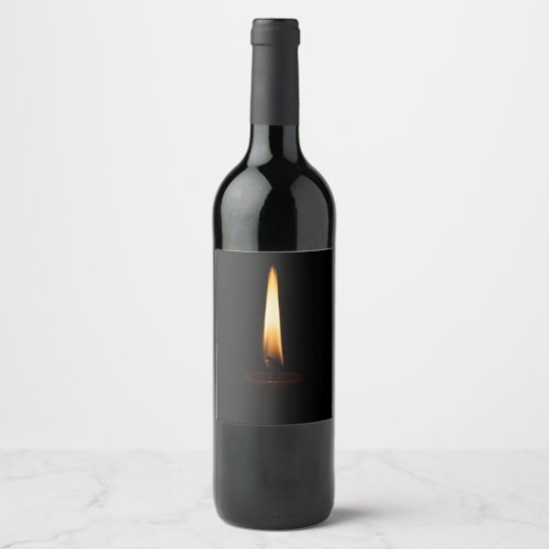 Candle Flame 2 Wine Label