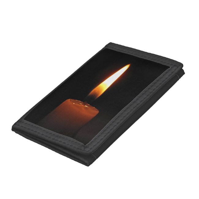 Candle Flame Black Wallet
