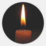 Candle Flame Classic Round Sticker