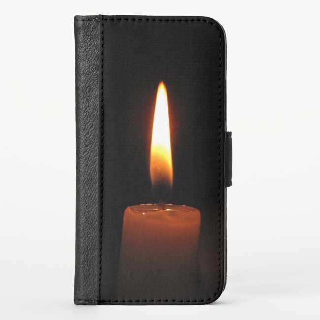 Candle Flame iPhone X Wallet Case