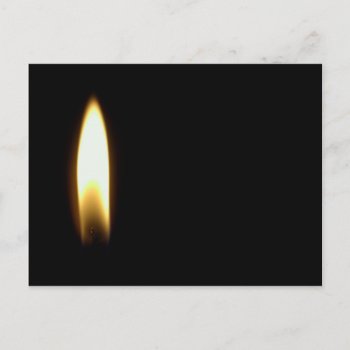 Candle Flame Sad Funeral Death Black Postcard by GetArtFACTORY at Zazzle