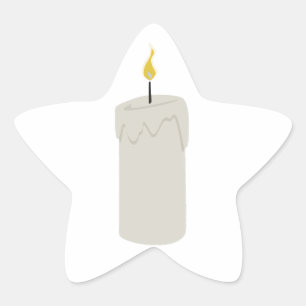 Candle Flame Star Sticker