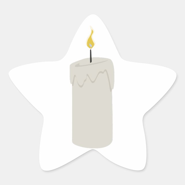 Candle Flame Star Sticker (Front)