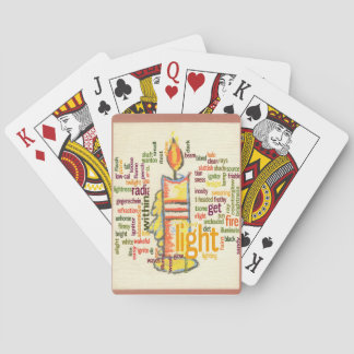 Candle Flame Word Cloud Art Print Poker Cards