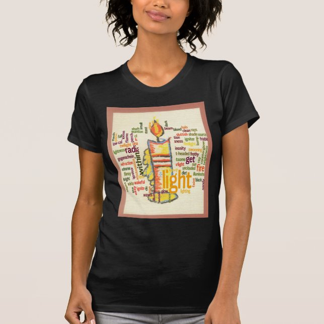 Candle Flame Word Cloud Art Print T-Shirt (Front)