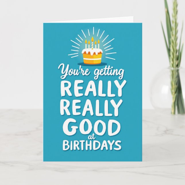 Candle Frosted Birthday Card (Front)