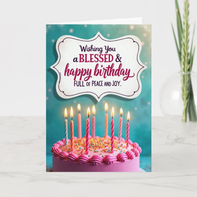 Candle Glow Birthday Card (Front)