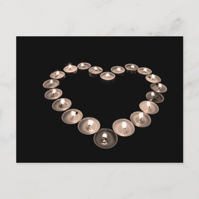 Candle heart postcard (Front)