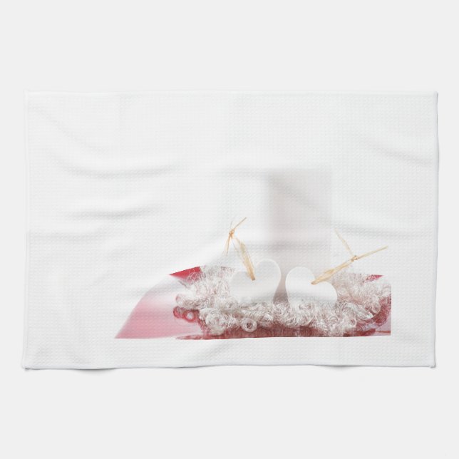 Candle & Hearts Kitchen Towel (Horizontal)