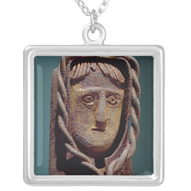 Candle holder with a figure of Jesus Silver Plated Necklace (Front)