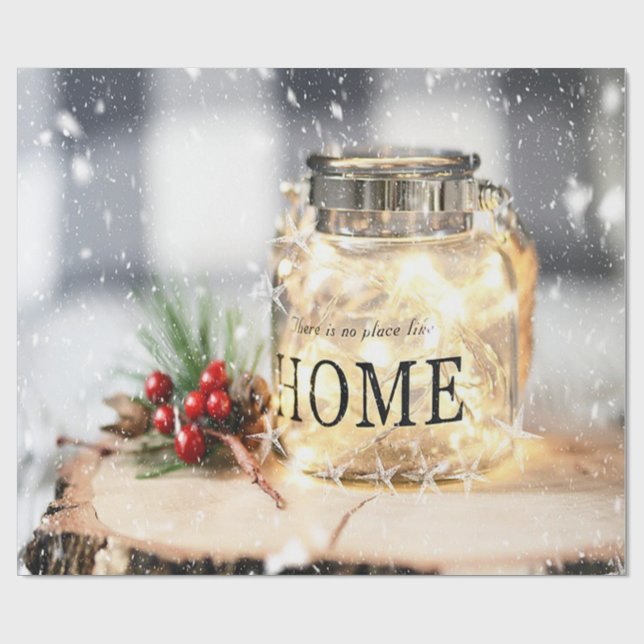 Candle,Home Christmas Holiday Wrapping Paper (Flat)