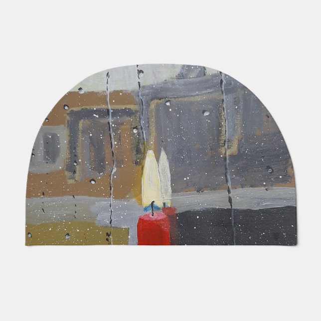 Candle in the Rain Doormat (Front)