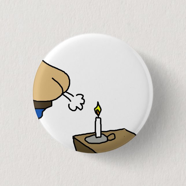 Candle In The Wind Cartoon  Button (Front)