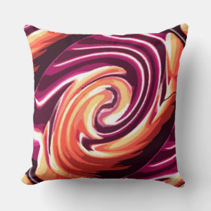 Candle in the Wind (fuschia) Throw Pillow