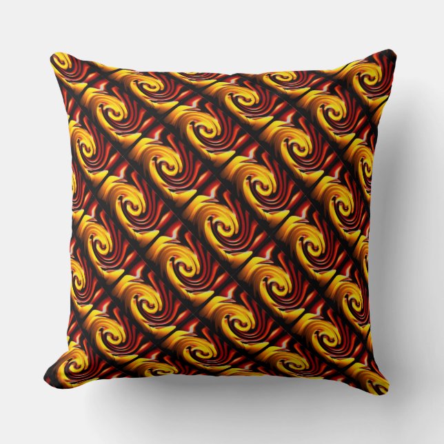 Candle in the Wind (yellow/red) Throw Pillow (Front)