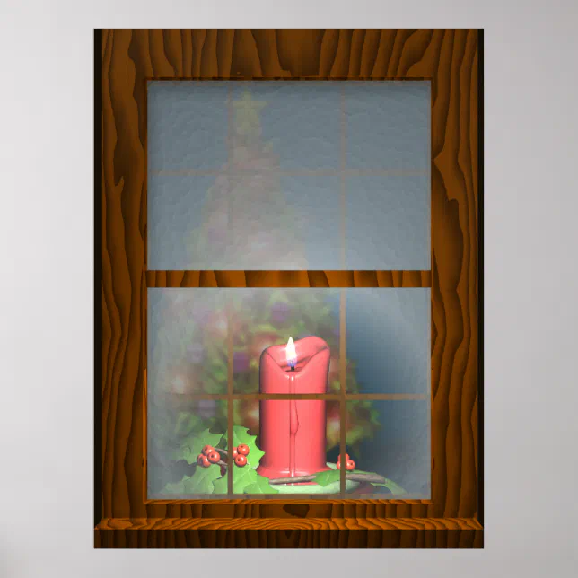 Candle in the Window Poster Zazzle