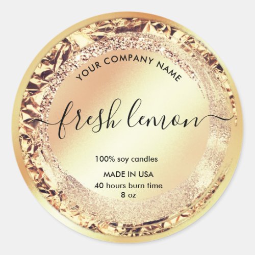 Candle label Elegant Product Packaging