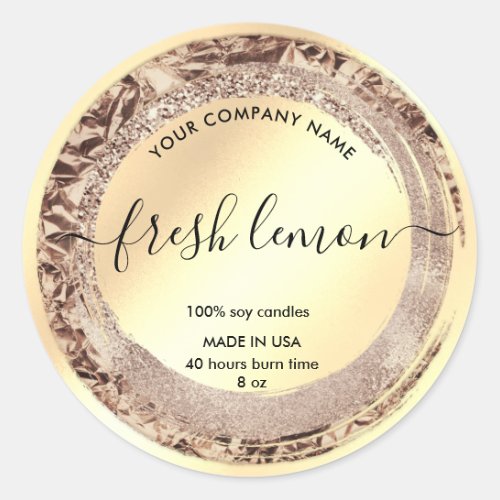 Candle label Elegant Product Packaging
