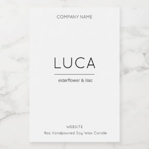 Candle Label Luca Elegant Candle & Product Label