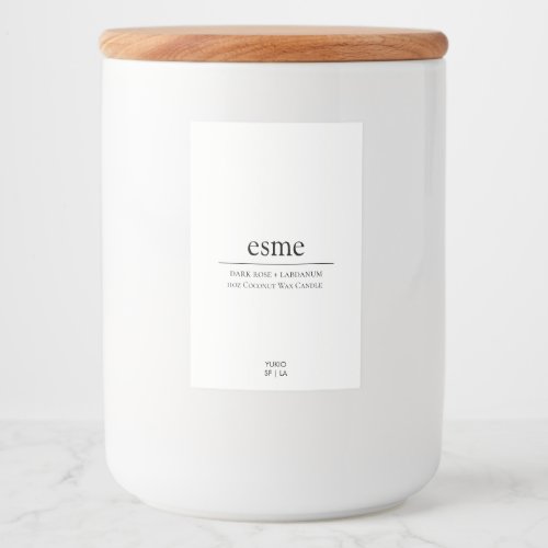 Candle Label Minimalist Elegant Black_White Gift