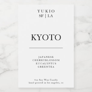 Candle Label Minimalist Strong Simple Soy Wax Gift