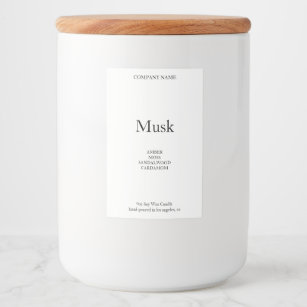 Candle Label Minimalist Strong Simple Soy Wax Gift