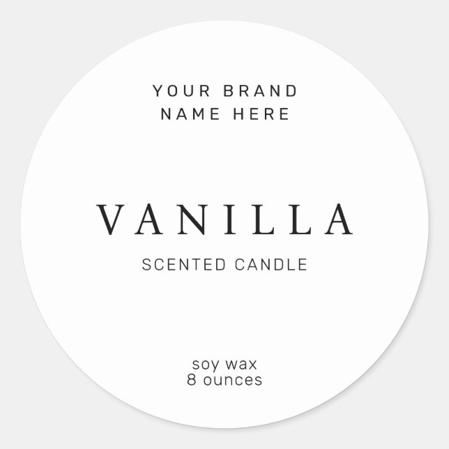 Candle Label Modern Minimalist (Front)