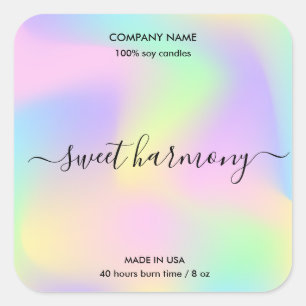 Candle label product label holograph jar label