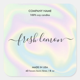 Candle label product label holographic jar label
