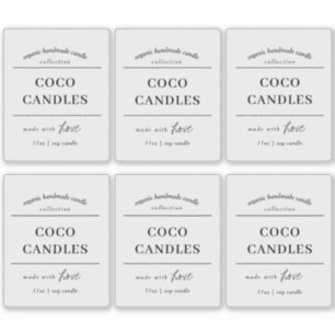 Candle Label Transparent Vinyl Design